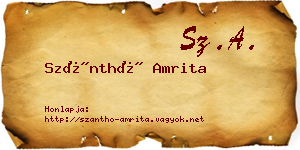 Szánthó Amrita névjegykártya